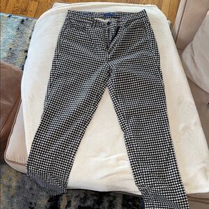 Talbots Black and White Gingham Trousers